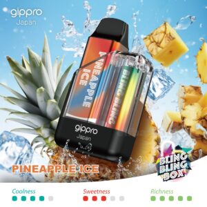 Gippro 8000 Pineapple Ice: A Refreshing Tropical Vape with Icy Coolness