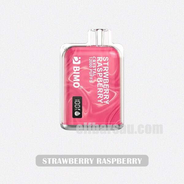 BIMO Crystal 12k Puffs Strawberry Raspberry Berrylicious Blend