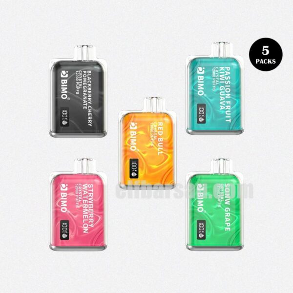 BIMO Crystal 12k Puffs 5 Pack Refreshing Vape Experience