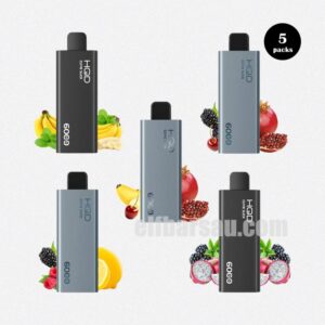 5 Pack of HQD Cuvie Slick 6000 Puffs Enjoy Rich Flavor Every Puff