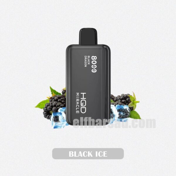 HQD Miracle 8000 Black Ice - Sweet Blackberry with an Ice Finish