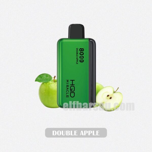 HQD Miracle 8000 Double Apple - Crisp and Sweet Apple Flavor in Every Puff