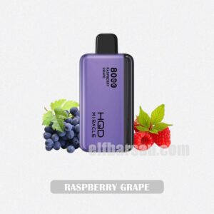 HQD Miracle 8000 Raspberry Grape - Tart Raspberry and Sweet Grape Blend