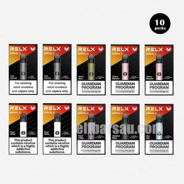 Relx Infinity 2 Device Long-Lasting Vape Pods 10 Packs