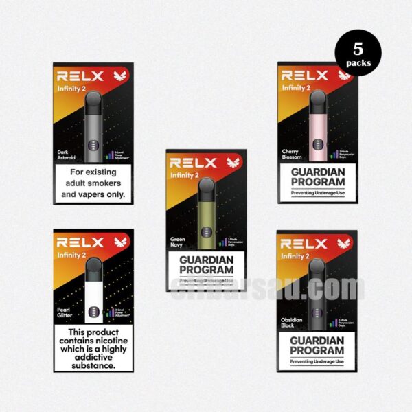 Relx Infinity 2 Device Premium Vape Pods 5 Packs