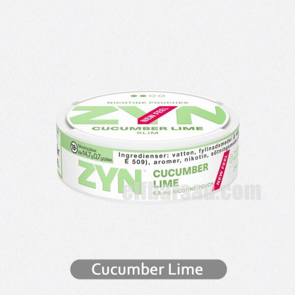 ZYN Slim Cucumber Lime 6MG - Crisp Cucumber Meets Zesty Lime in a Cool Mix - Image 2