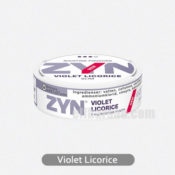 ZYN Slim Violet Licorice 9MG - Rich Licorice Flavor with a Floral Violet Twist - Image 2